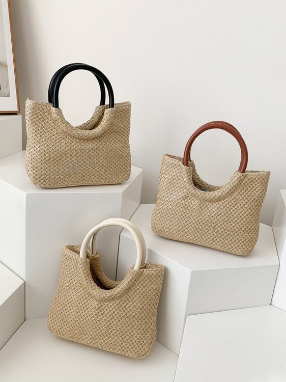 Casual Large Capacity Portable Straw Bag Women's