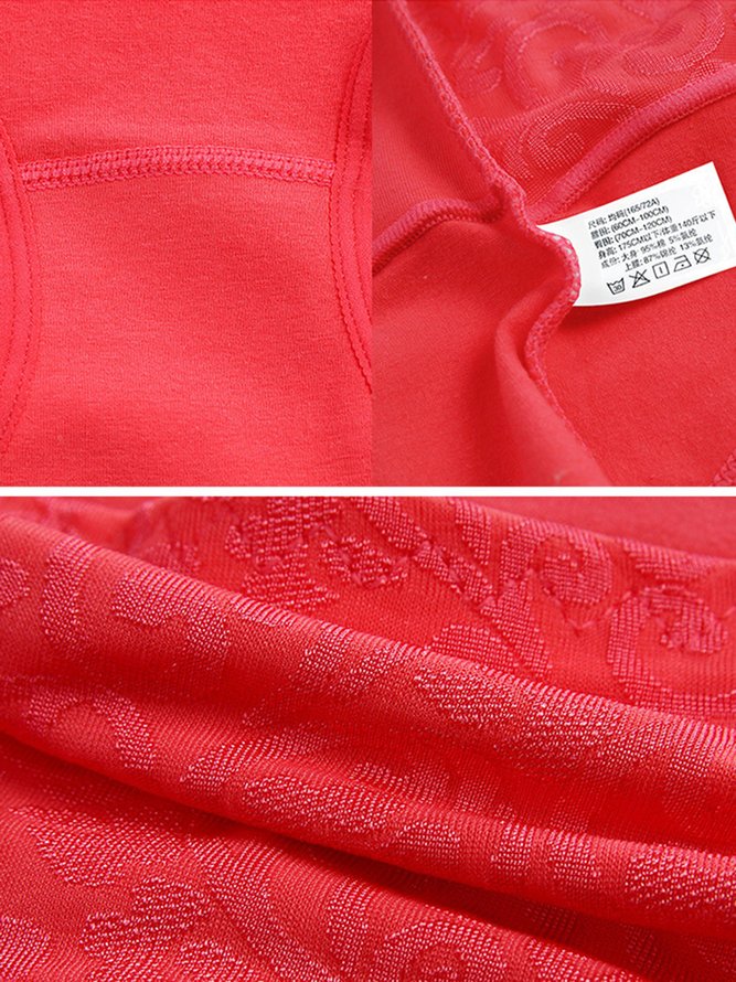 Jacquard Cotton Breathable High Waist Briefs