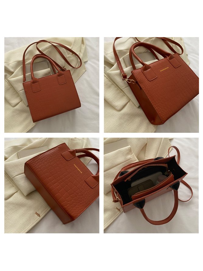 Urban Leather Stitching Clutch Messenger Bag Daily Casual Women's Bag