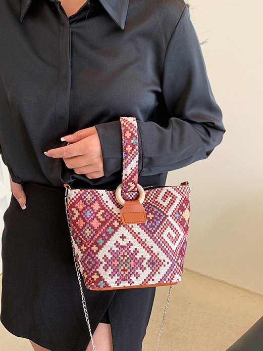 Casual Ethnic Pattern Cross Clutch Women's Coin Purse Ethnic Boho