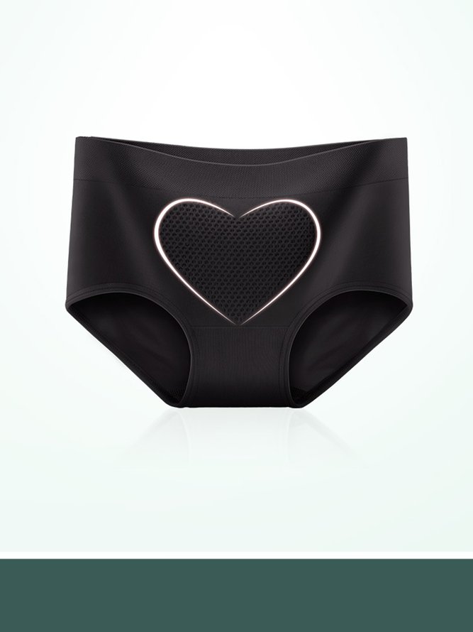 Women's Breathable Comfortable Heart Shape Woven Seamless Panty