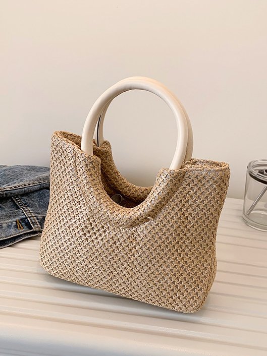 Casual Large Capacity Portable Straw Bag Women's