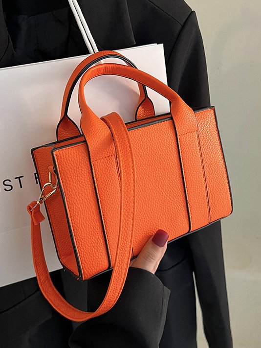 Urban Leather Stitching Plain Messenger Bag Women's Clutch Daily Commuting