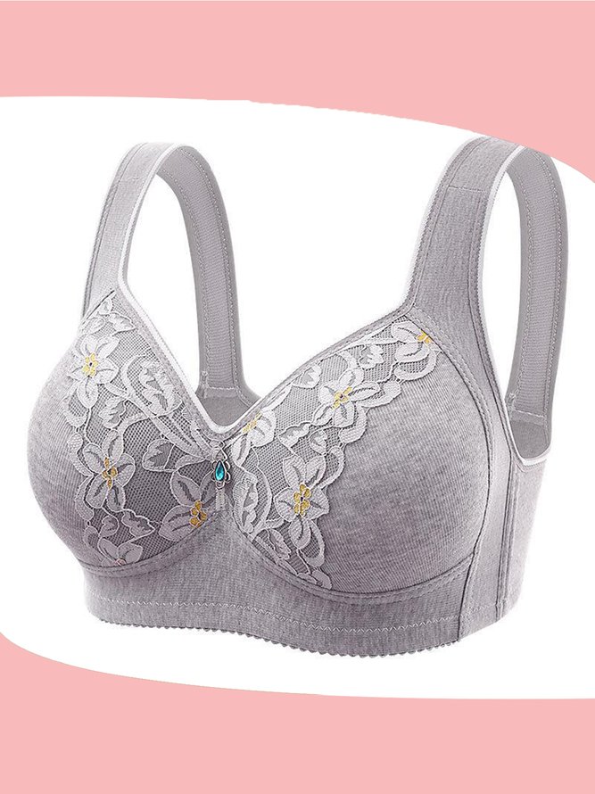 Breathable Comfort Rhinestone Wireless Bra