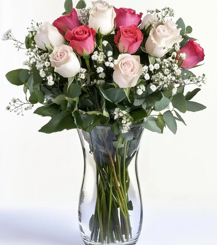 One Dozen White Roses