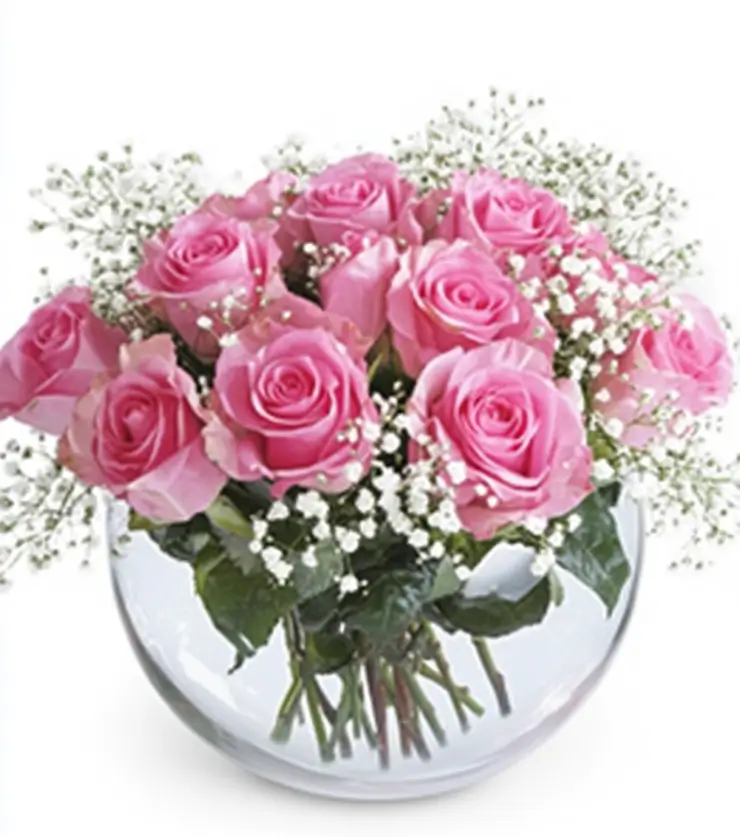 Pink Roses in a Vase