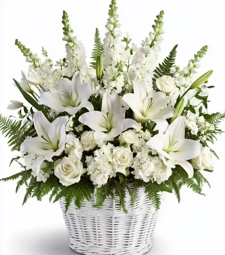 Elegant Sympathy Floral Basket