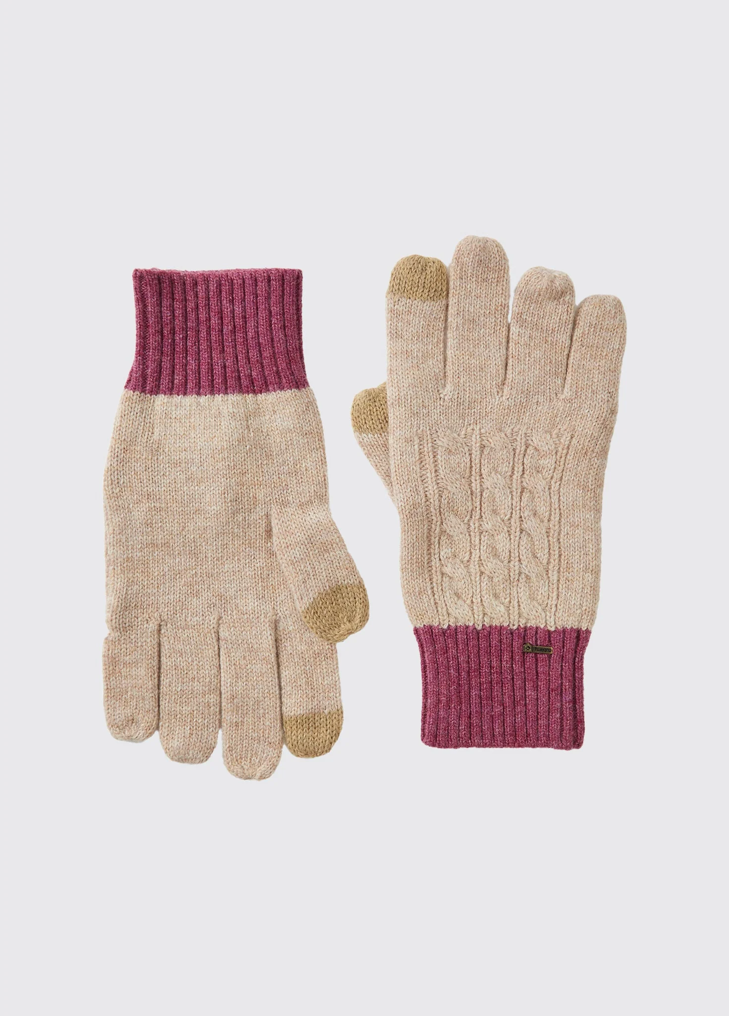 Ballyhide Knitted Gloves - Oat