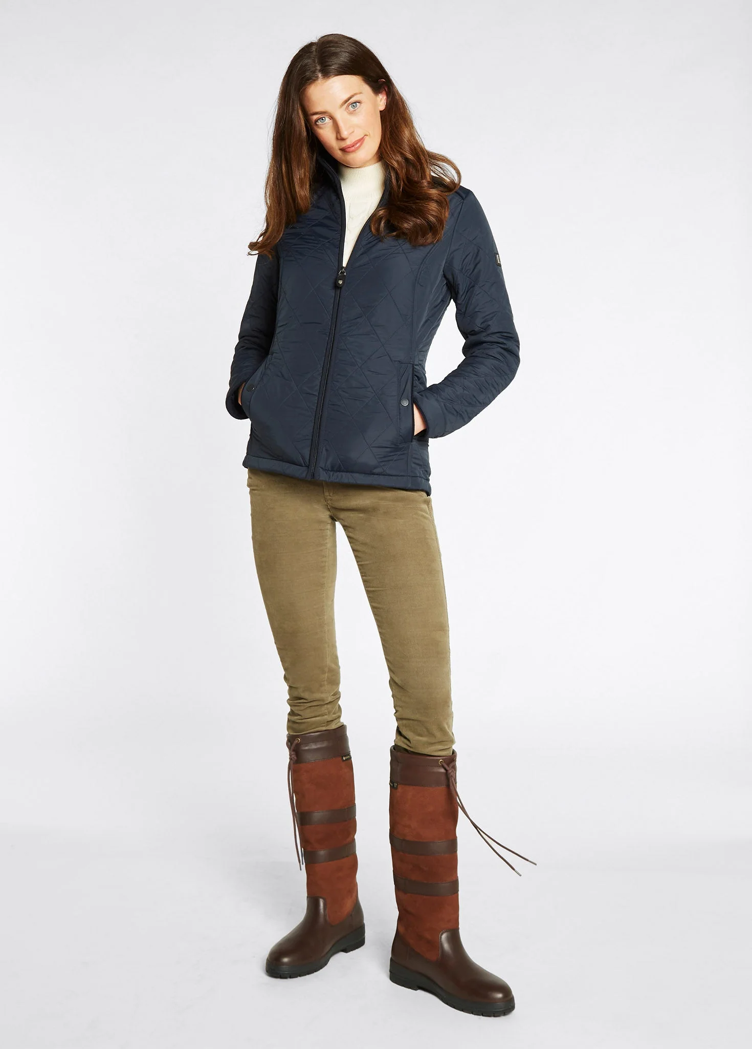 Glenfarne Women's Quilted Jacket Navy