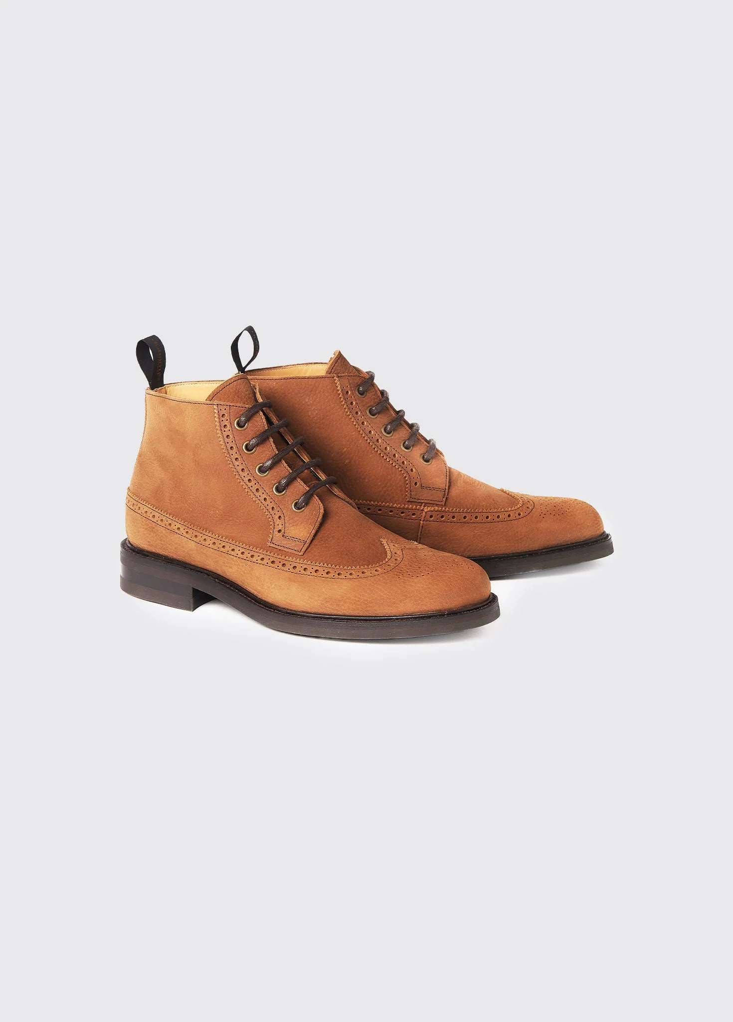 Down Goodyear Brogue Boot - Brown