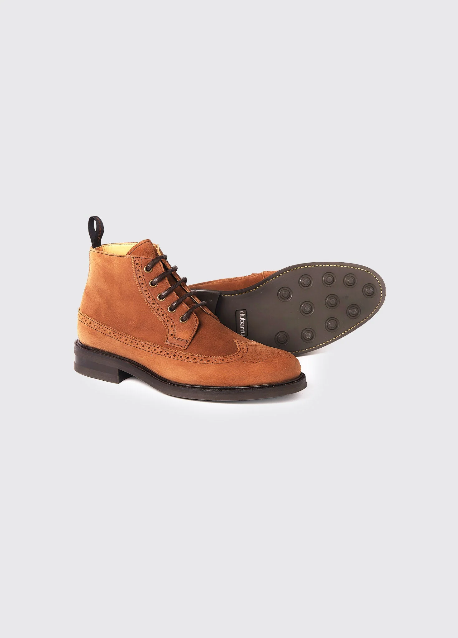 Down Goodyear Brogue Boot - Brown