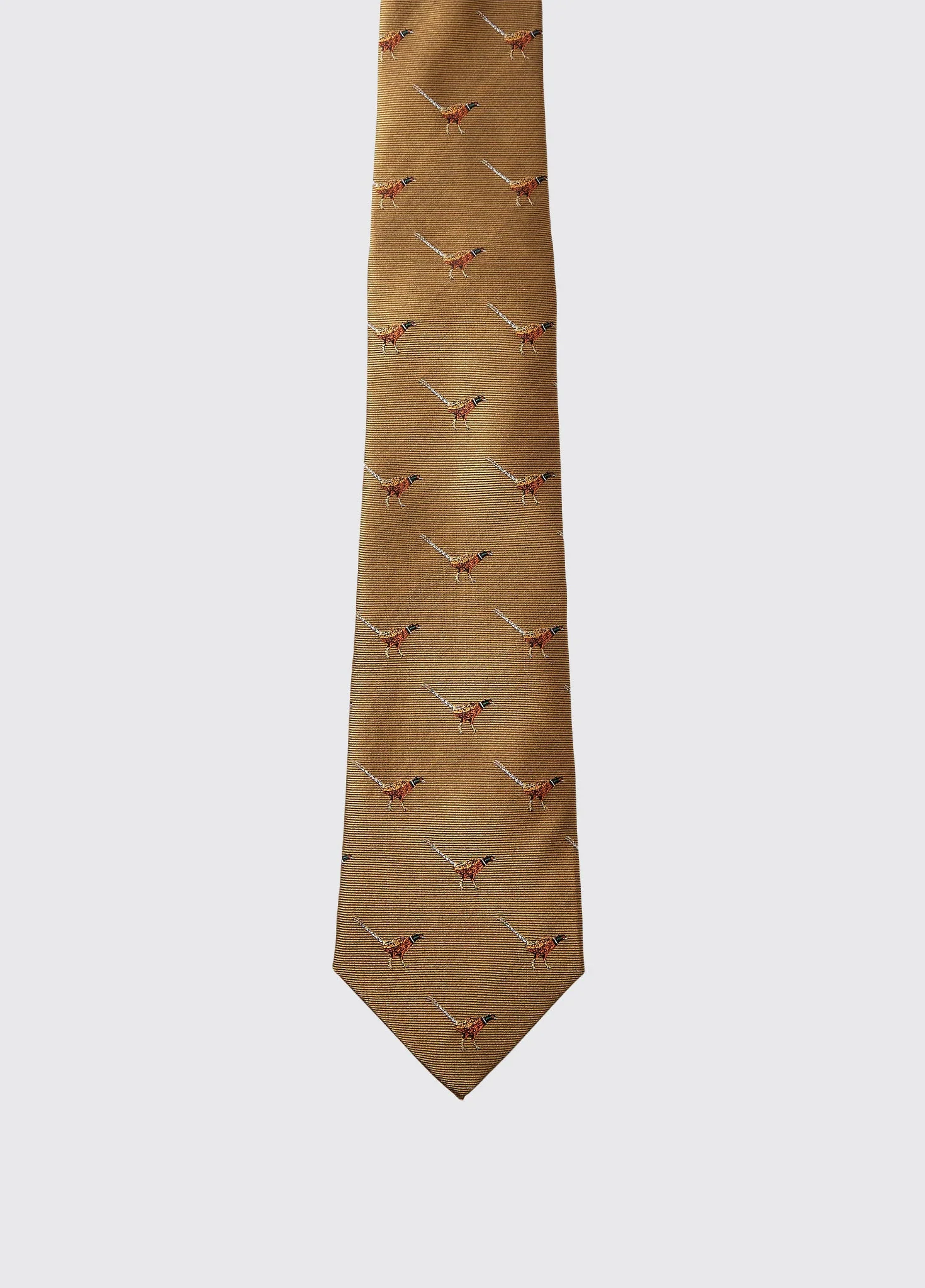 Madden Pheasant Silk Tie - Gold