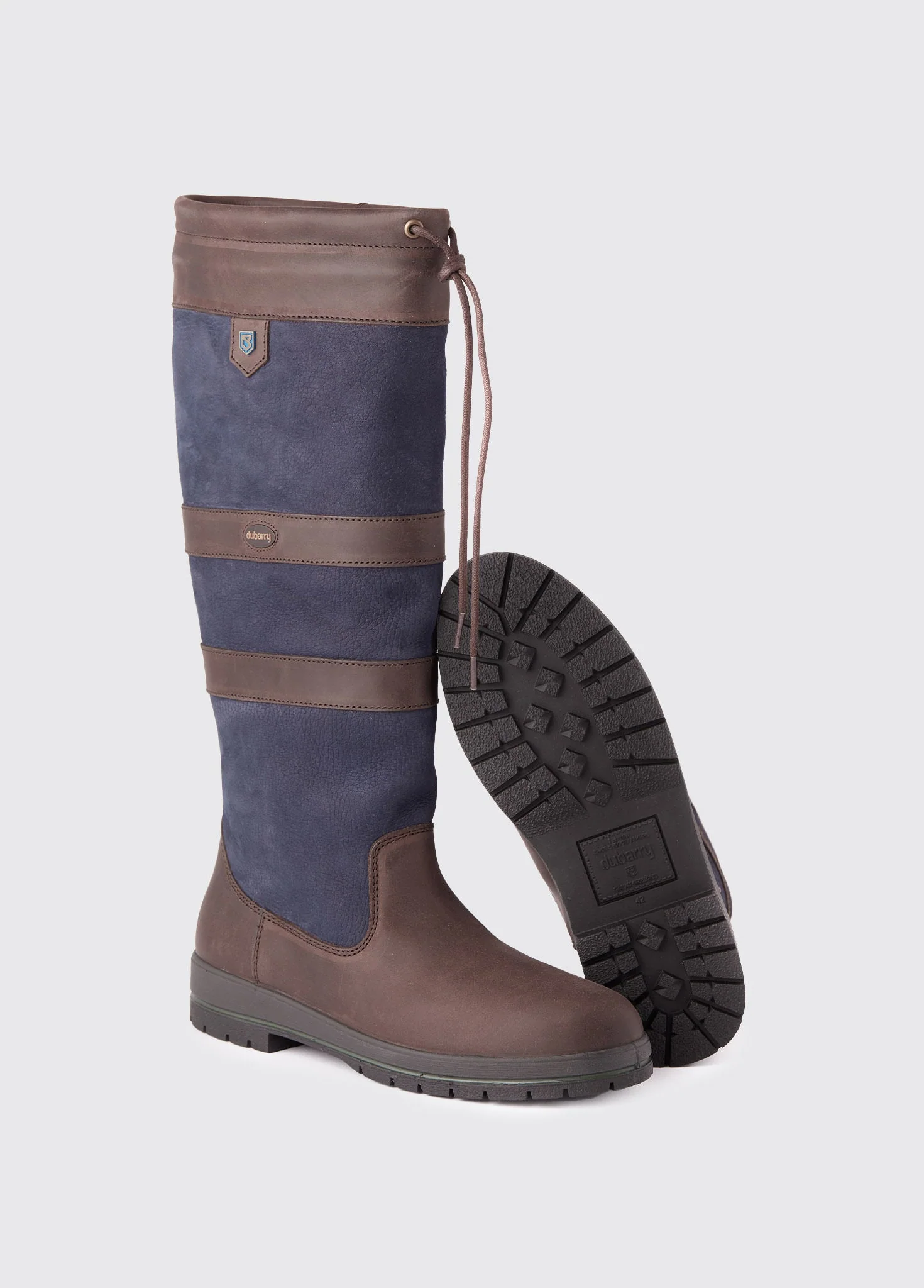 Galway Mens Country Boot - Navy/Brown