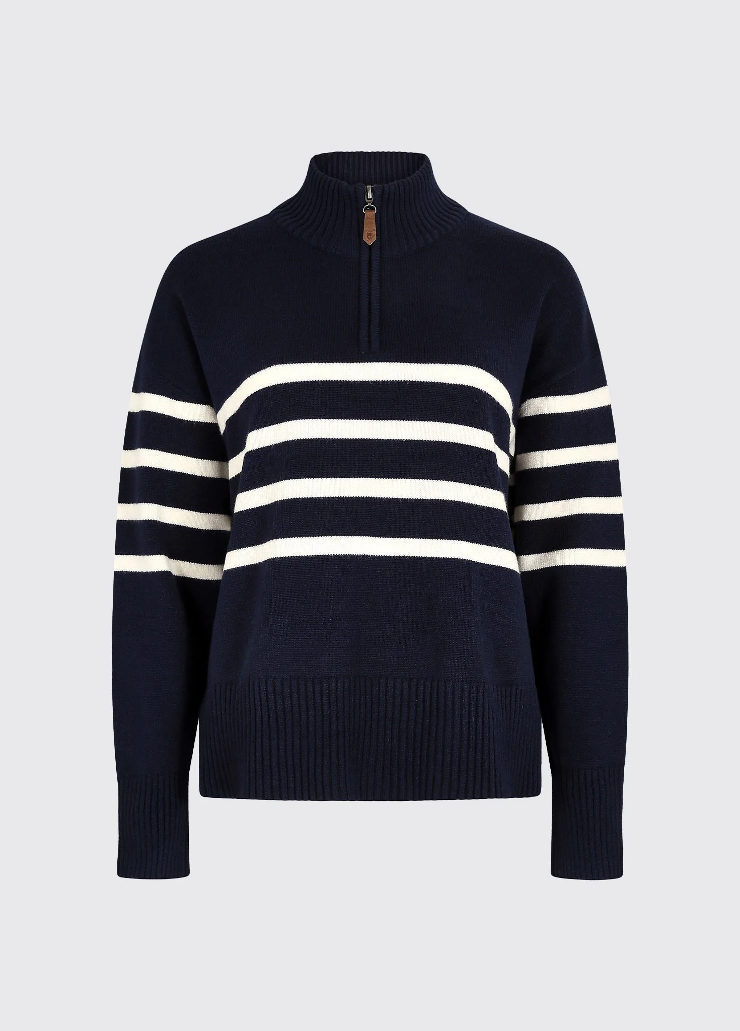 Fonthill Women's zip neck sweater- navy