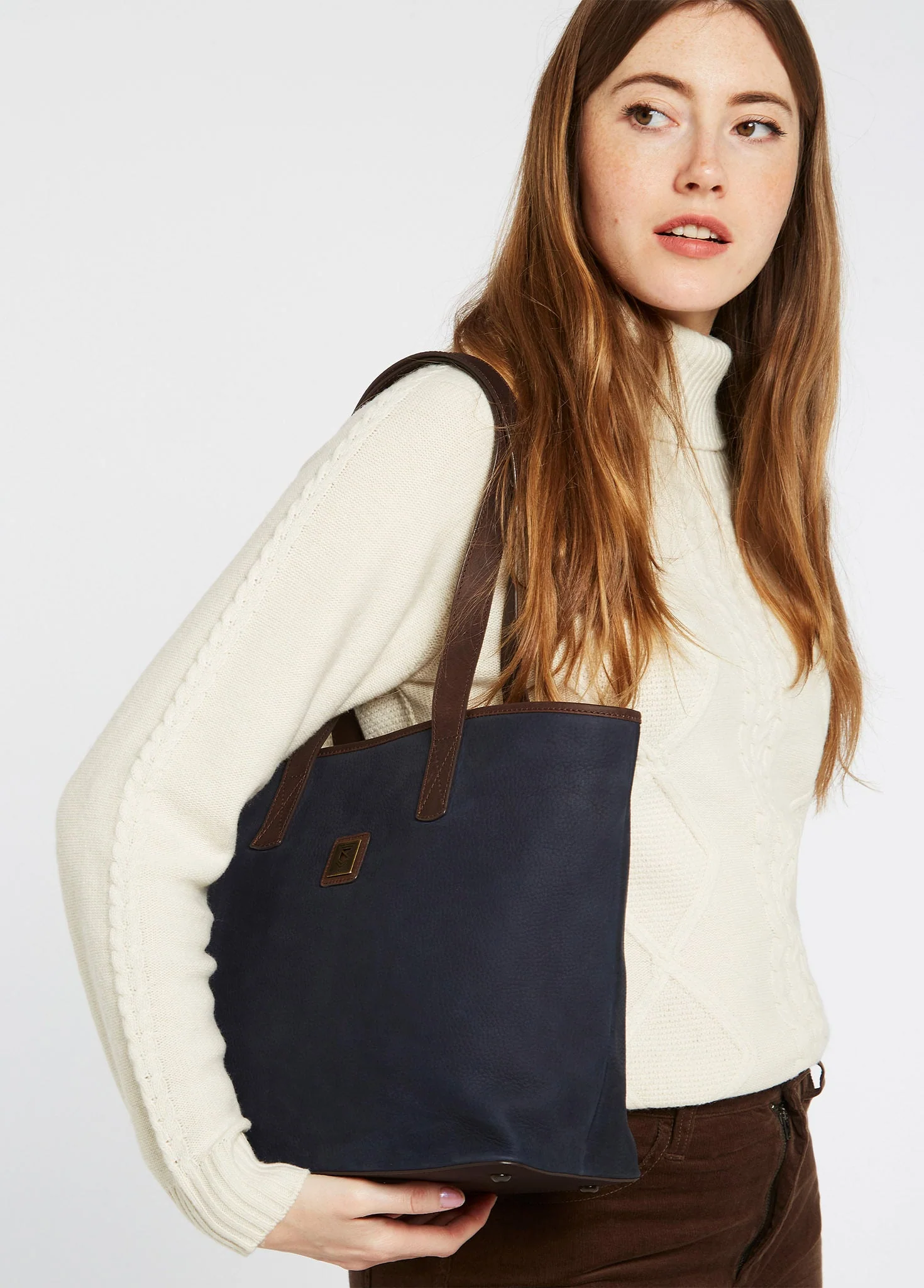Rosemount Women's Tote Bag- Navy Brown