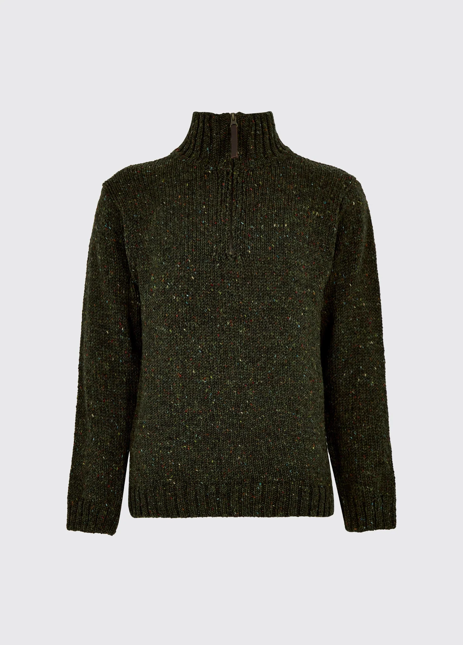 Callaghan Men's Irish Knit Donegal Sweater - Olive