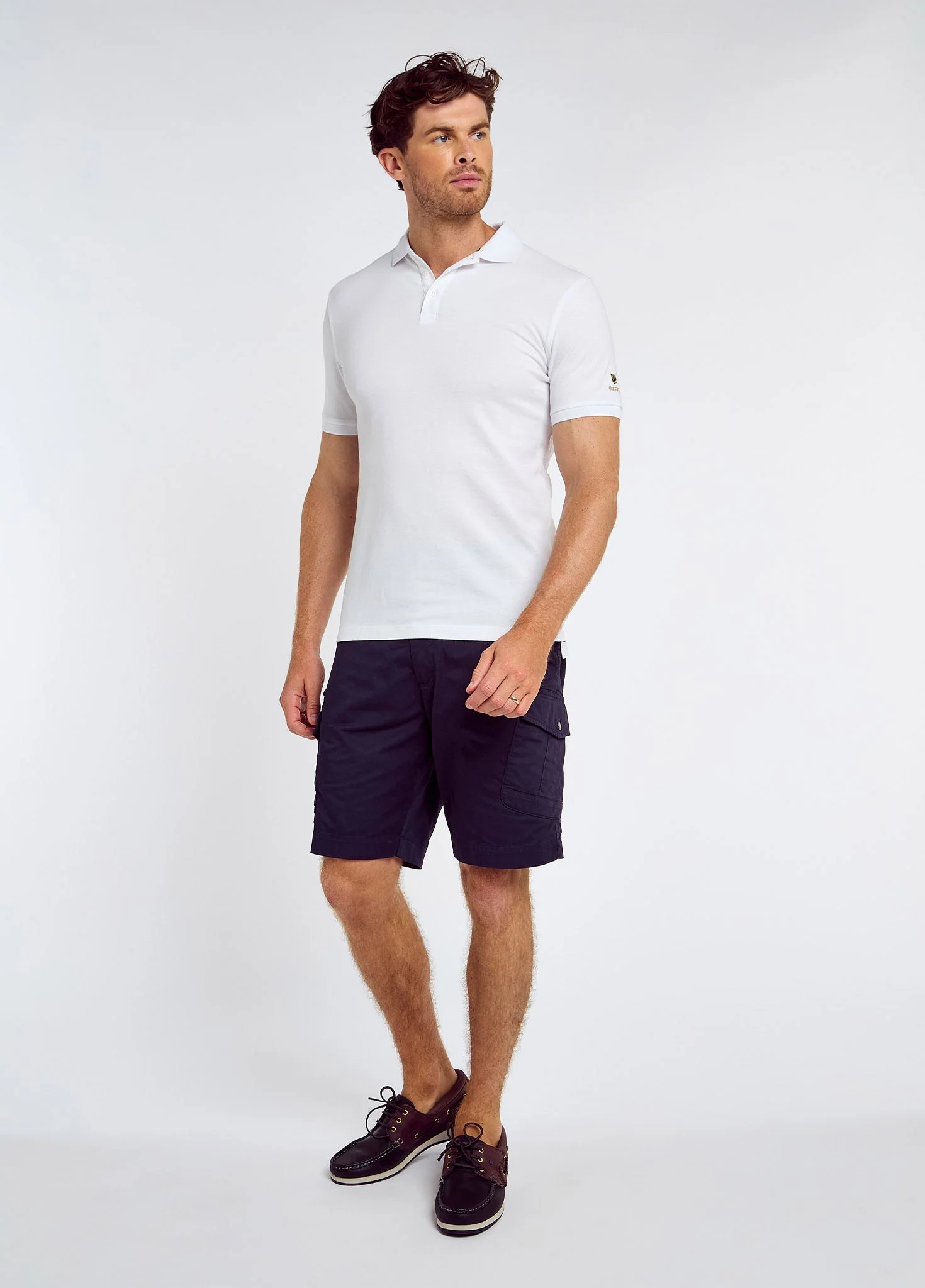 Jennings Men's cotton pique polo- White