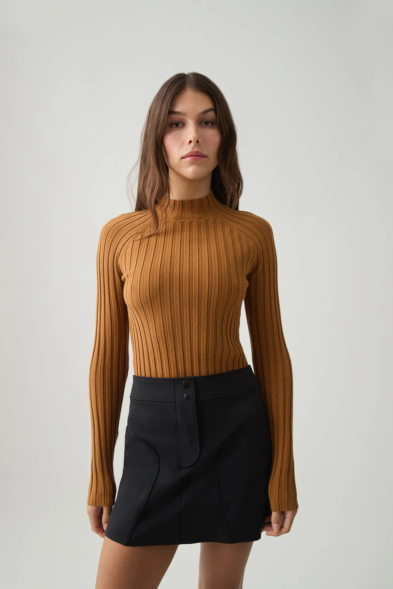 Ribbed Raglan Long Sleeve Top 460