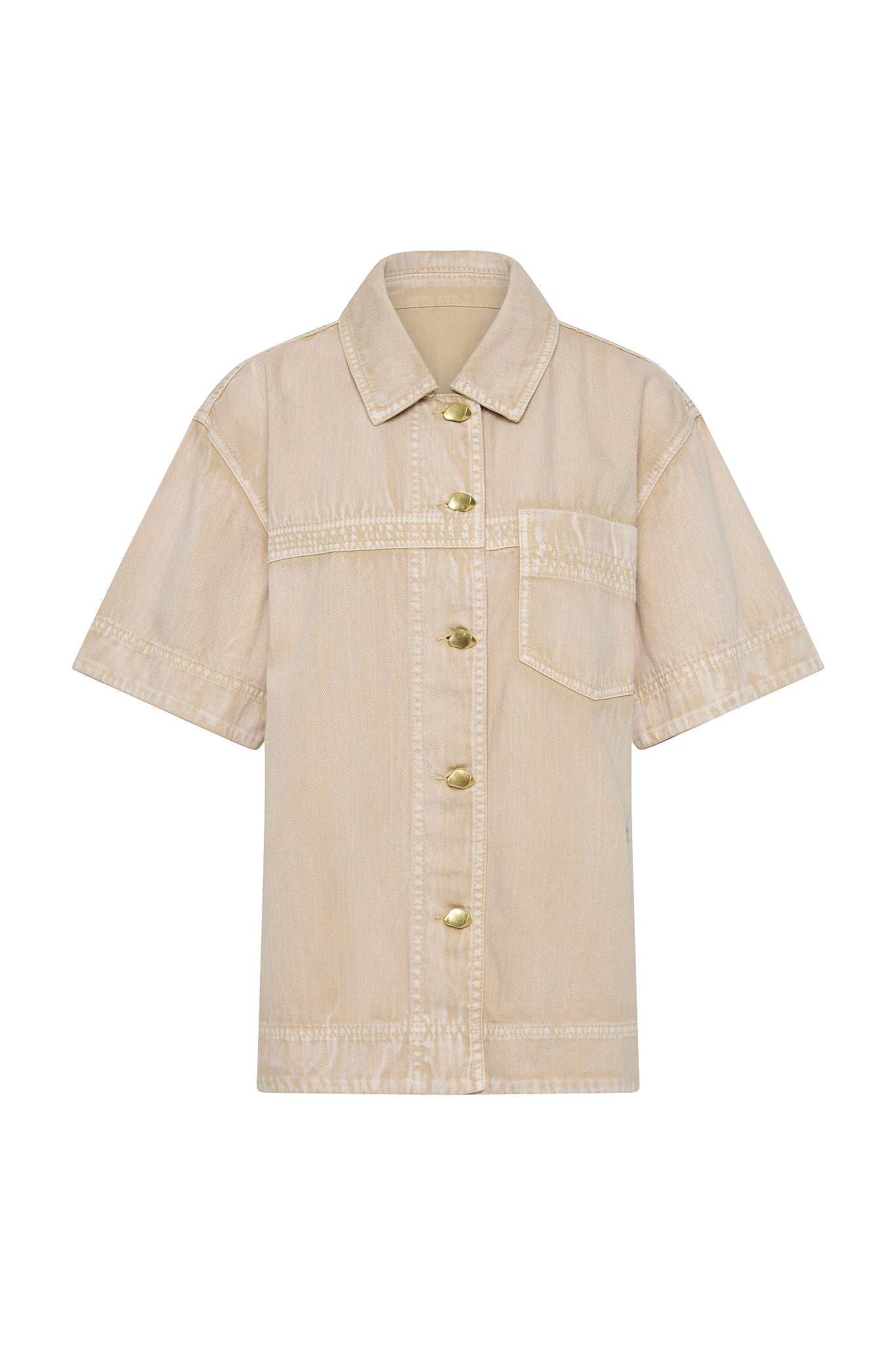 Kya Contrast Denim Shirt