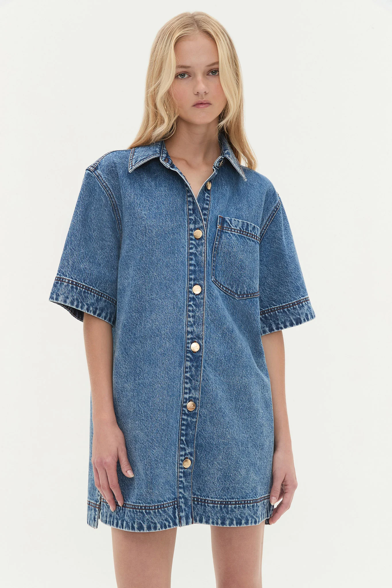 Junee Denim Shirt Dress