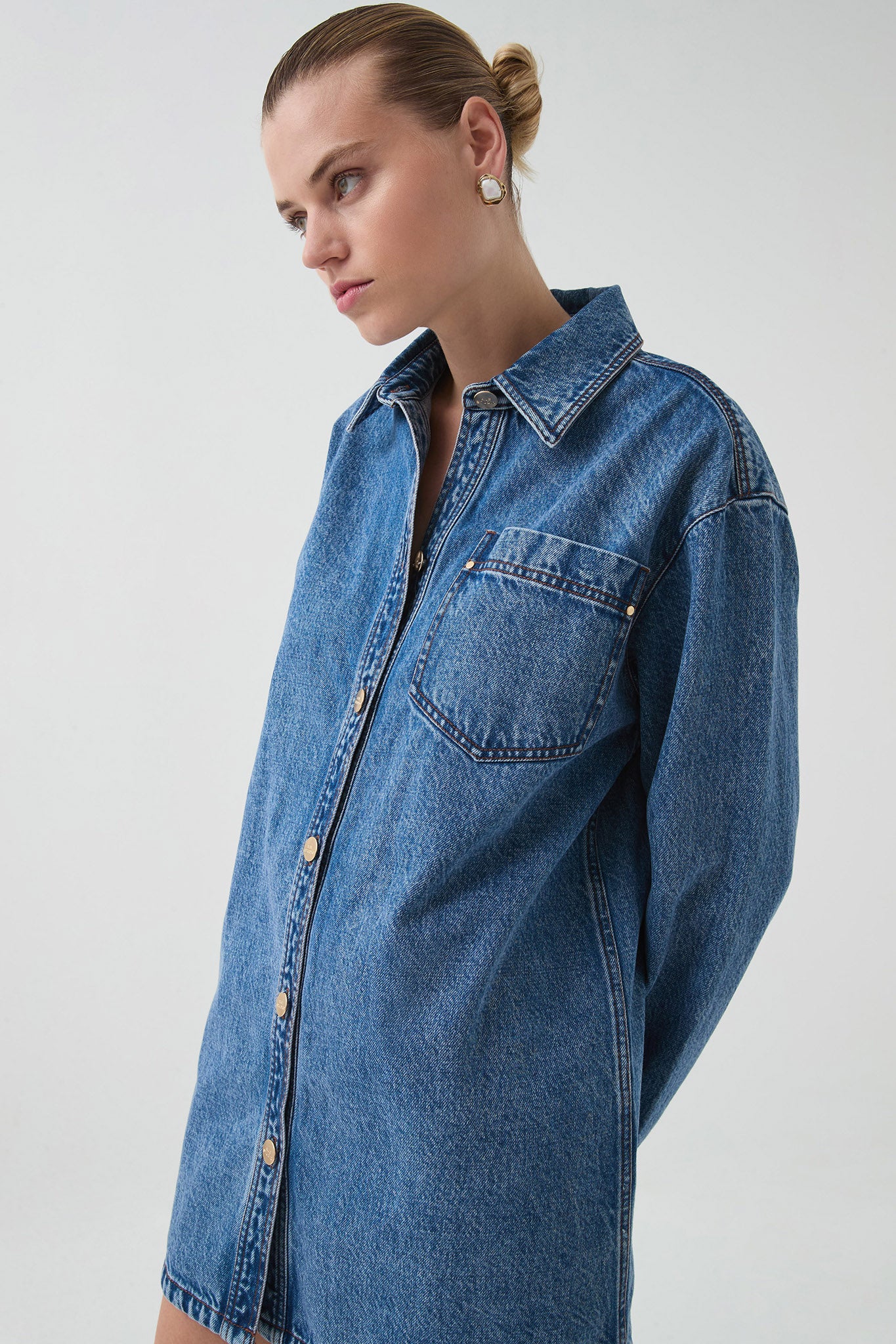 Blues Denim Shirt Dress