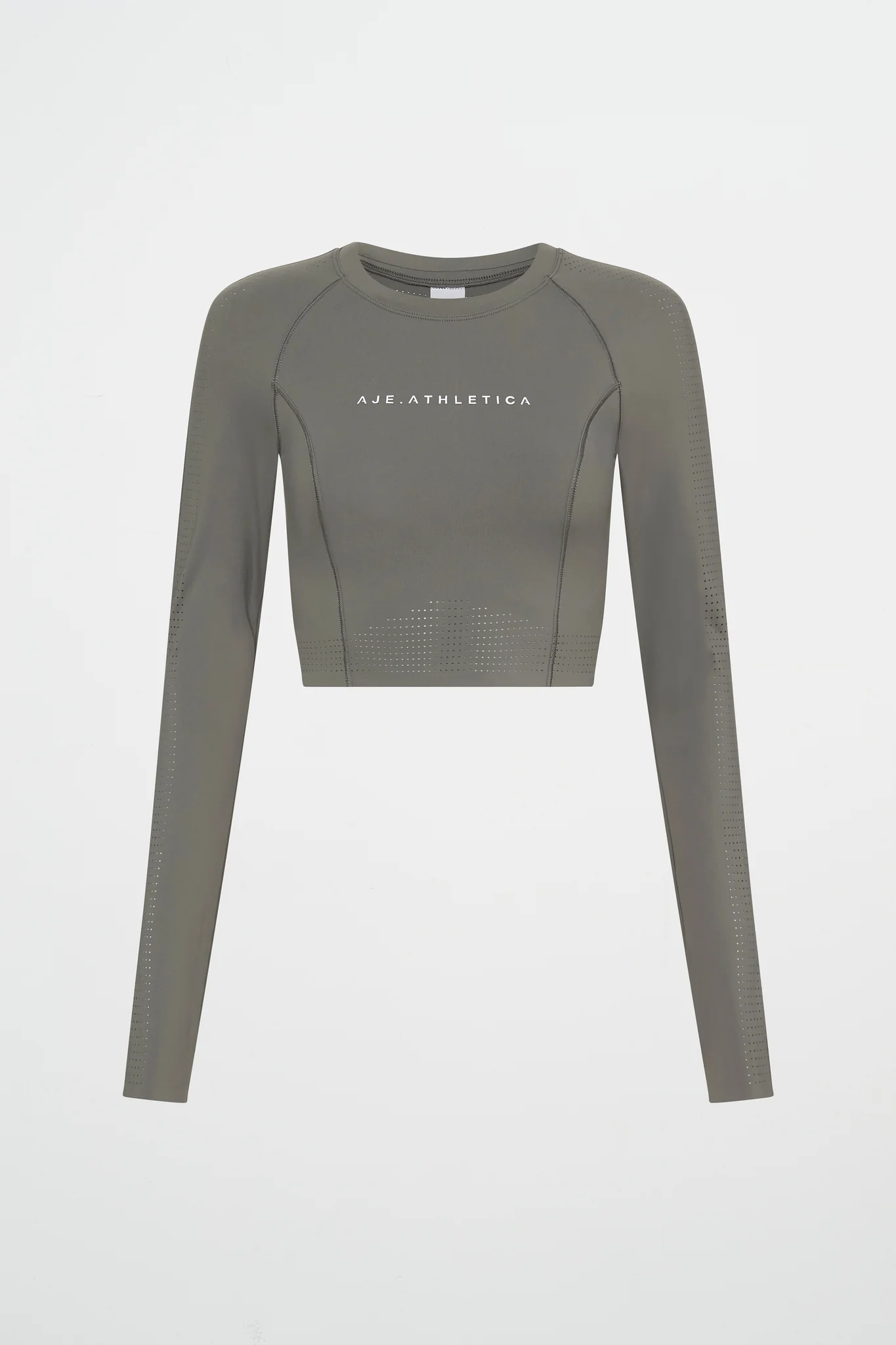 Perforated Long Sleeve Crop Top 340