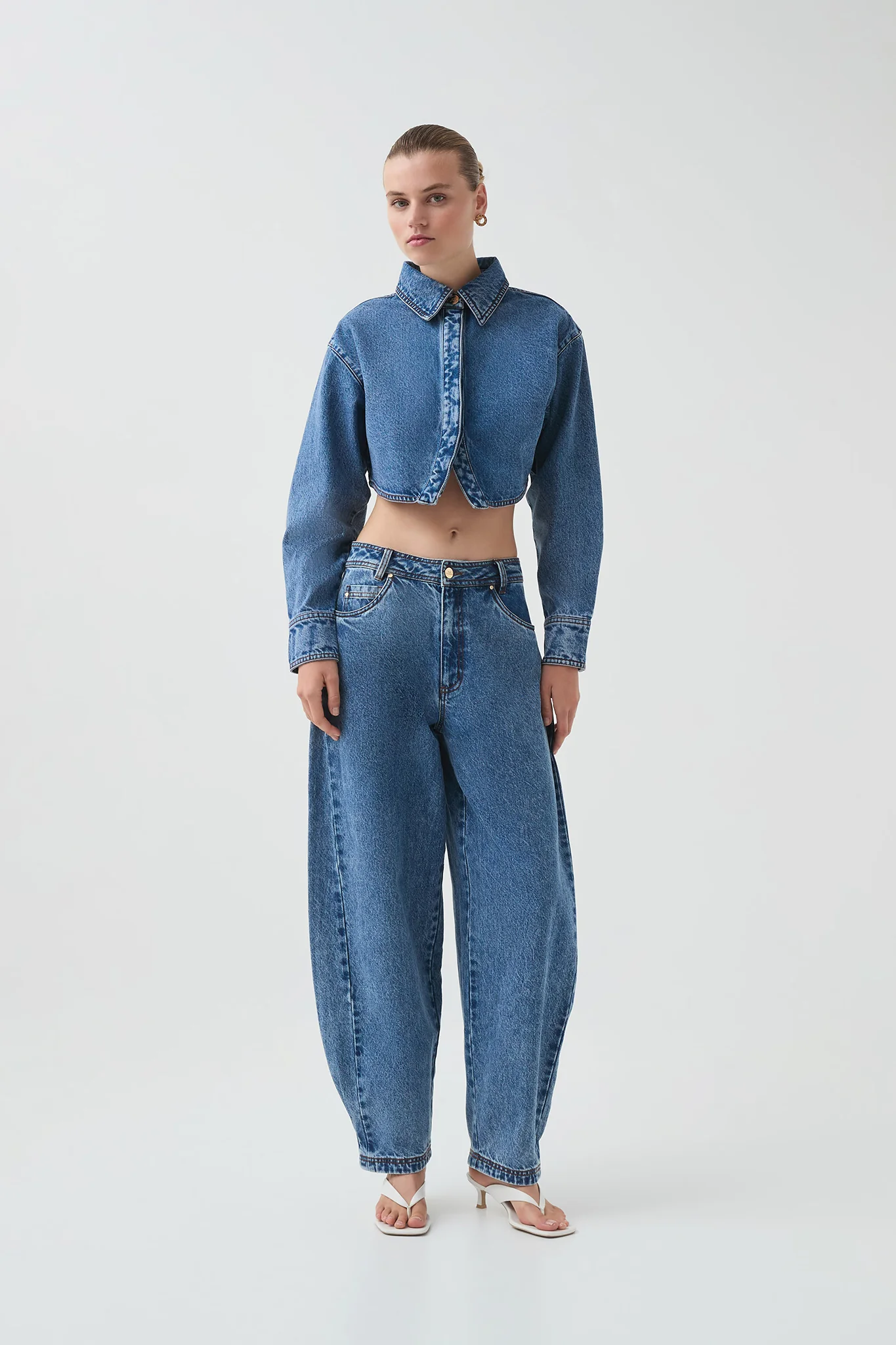 Blues Denim Barrel Jeans