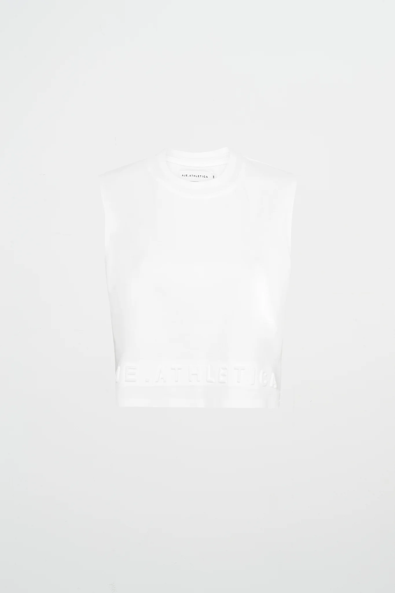 Cropped Embossed Signature Logo Tank 106