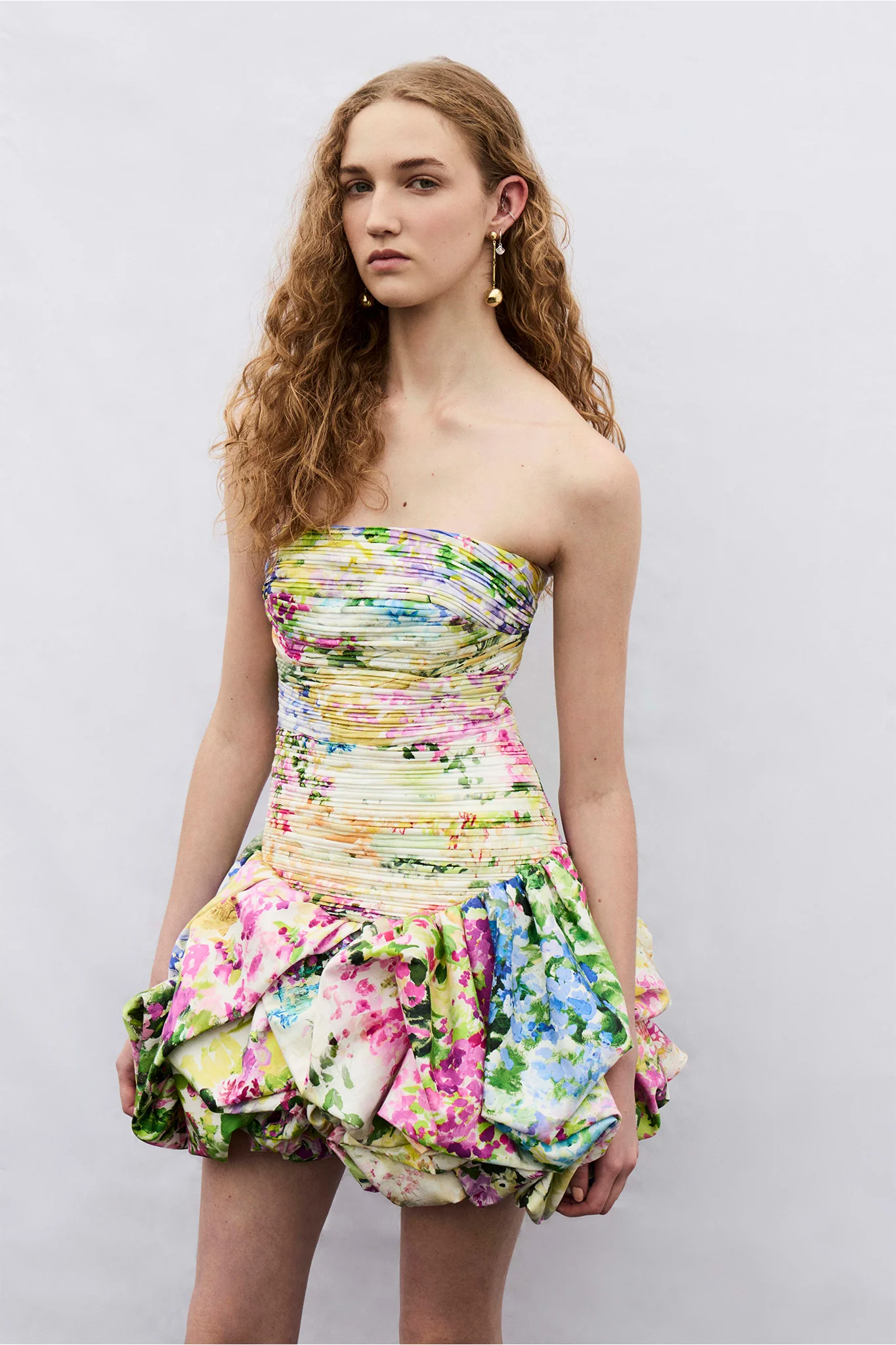 Violette Bubble Hem Mini Dress