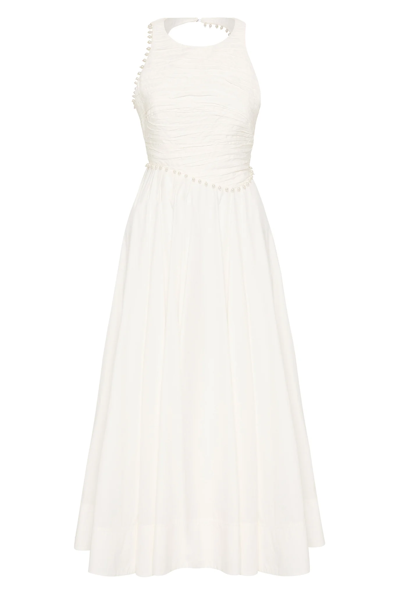 Florence Pearl Trim Midi Dress