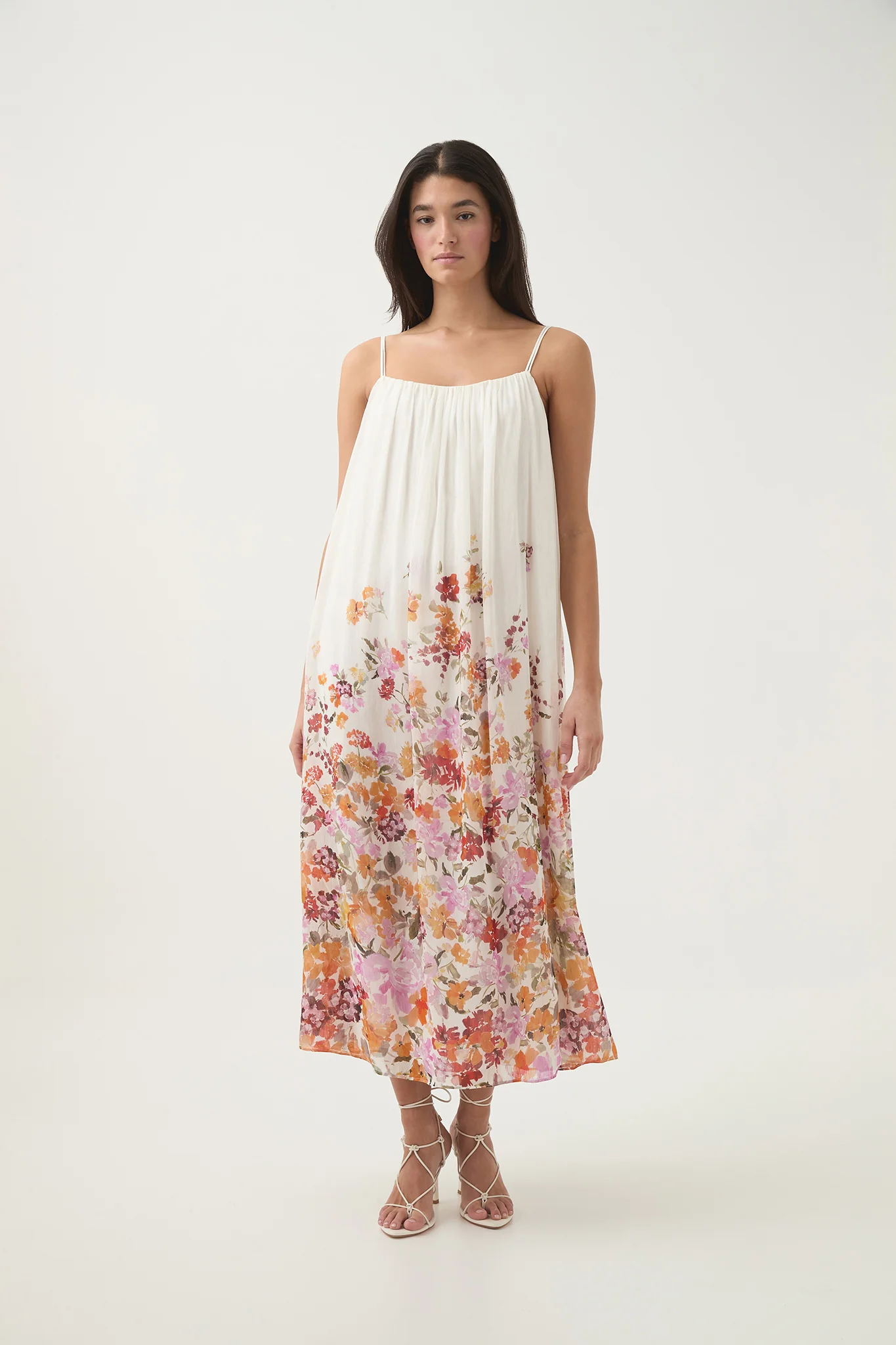 Boeri Border Print Midi Dress