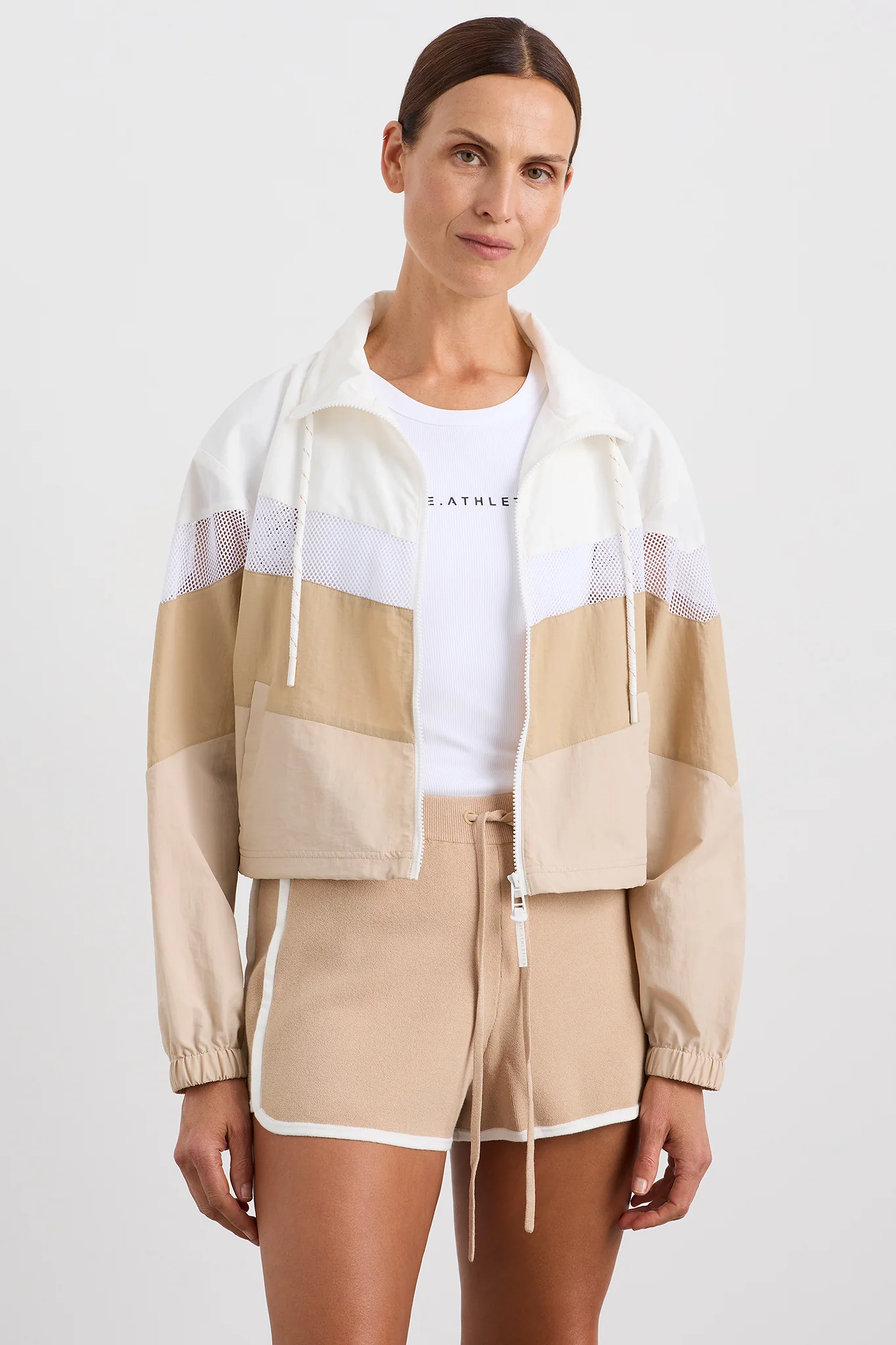 Colour Block Cropped Jkt 787