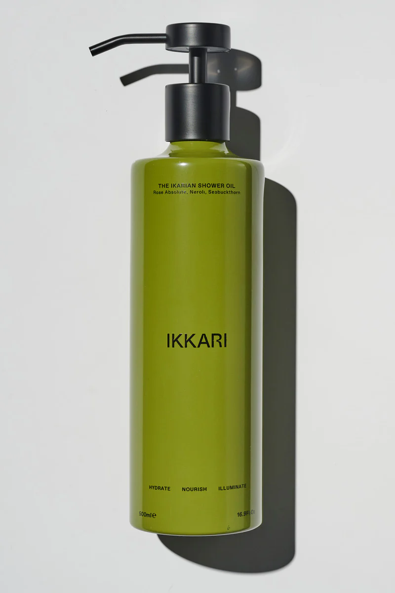 The Ikarian Shower Oil Rose Absolute Neroli Seabuckthorn
