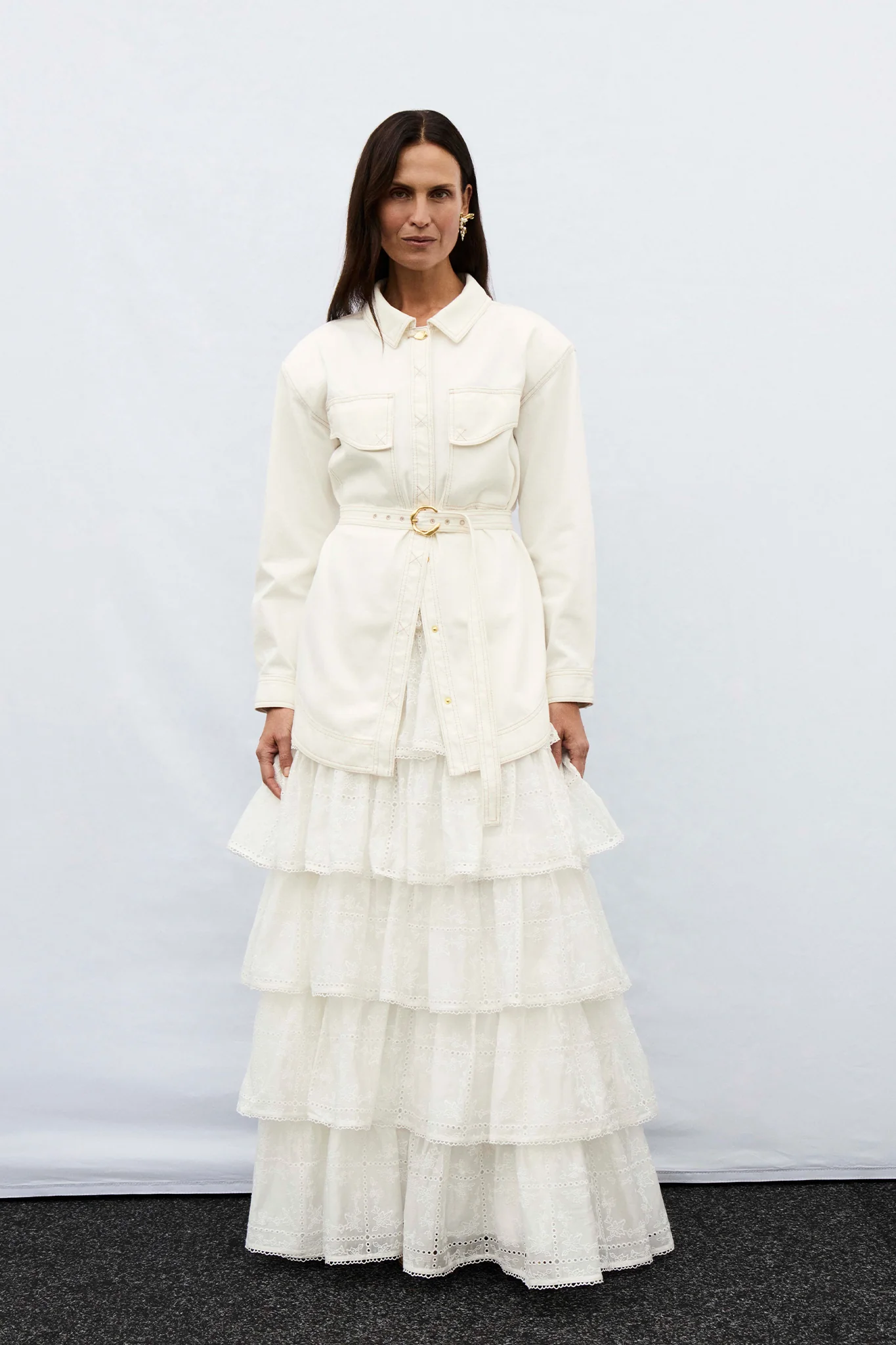 Merritt Embroidery Midi Skirt