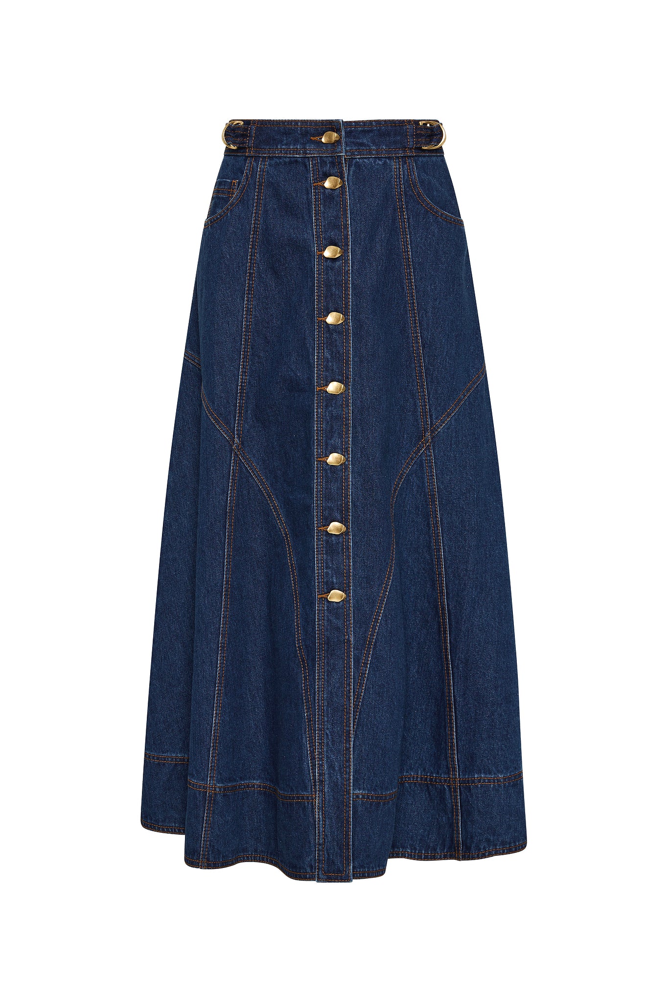 Carmen Denim Midi Skirt