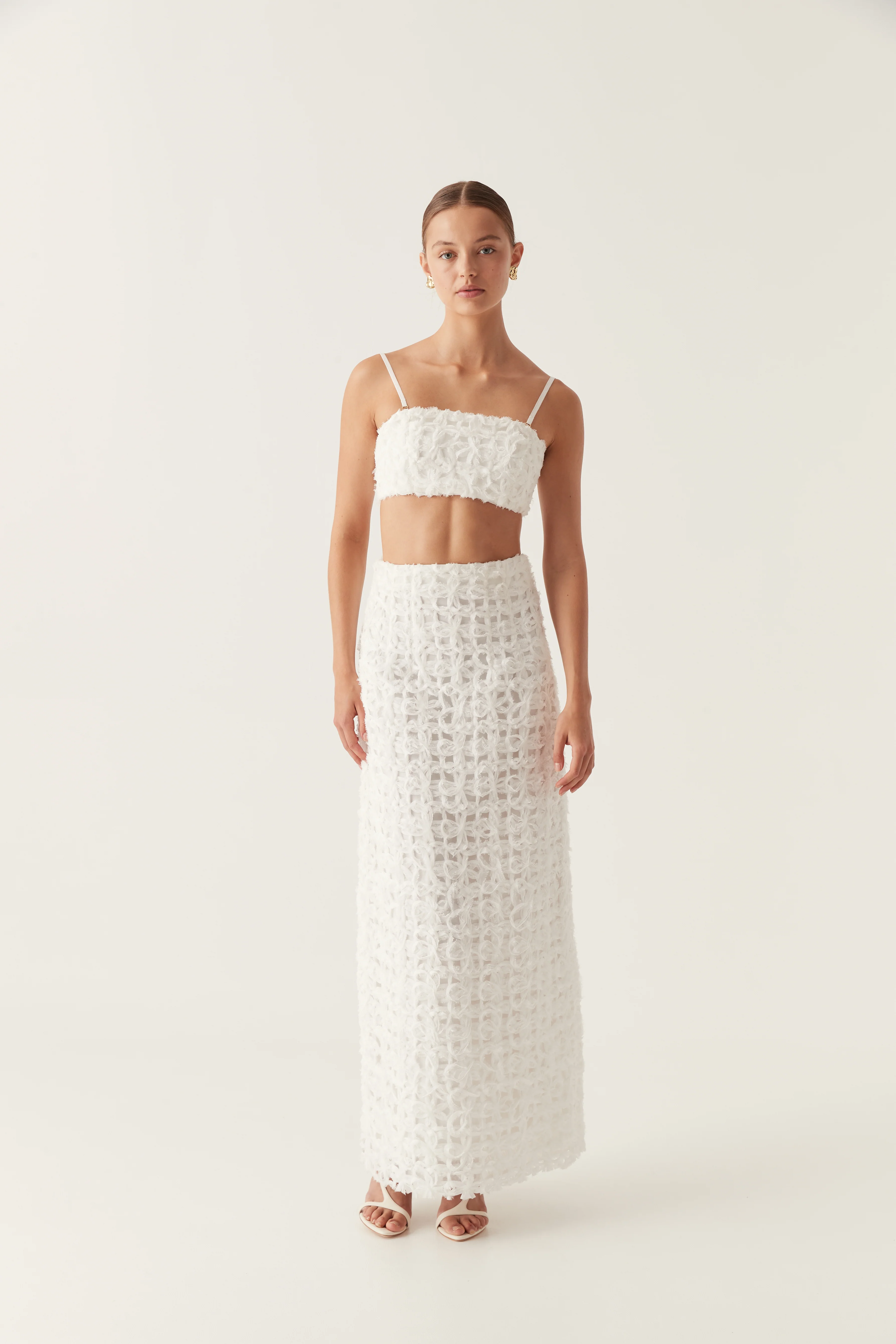Quintette Textured Midi Skirt