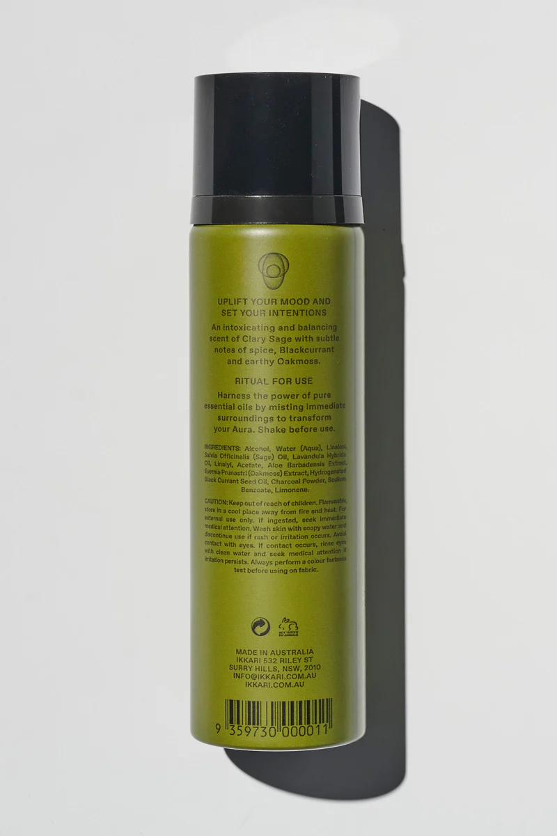 Aura Balancing Mist 100ml Clary Sage, Oakmoss, Cassis