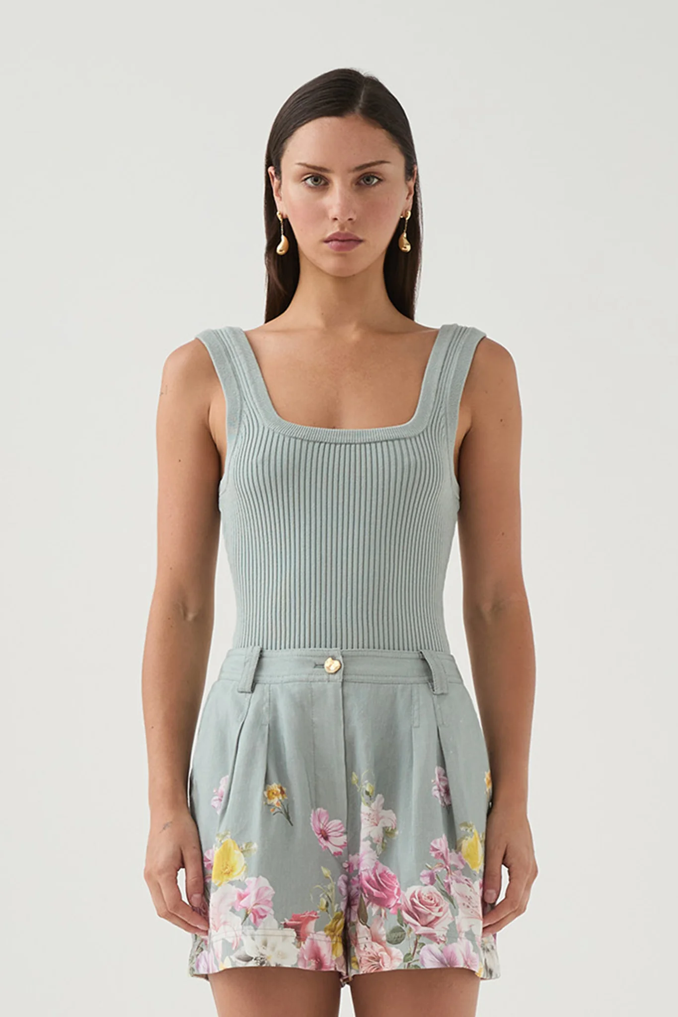 Bronte Scoop Neck Rib Tank