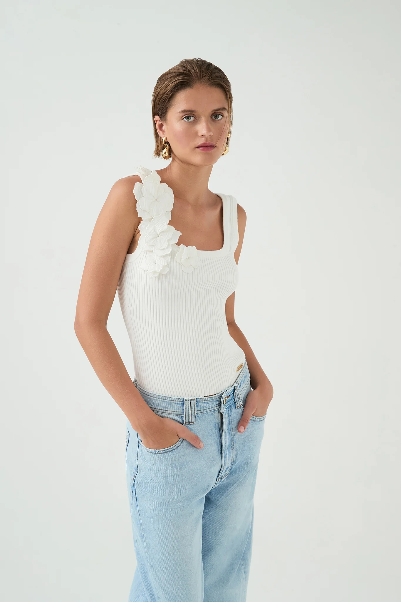 Splendour Flower Knit Tank