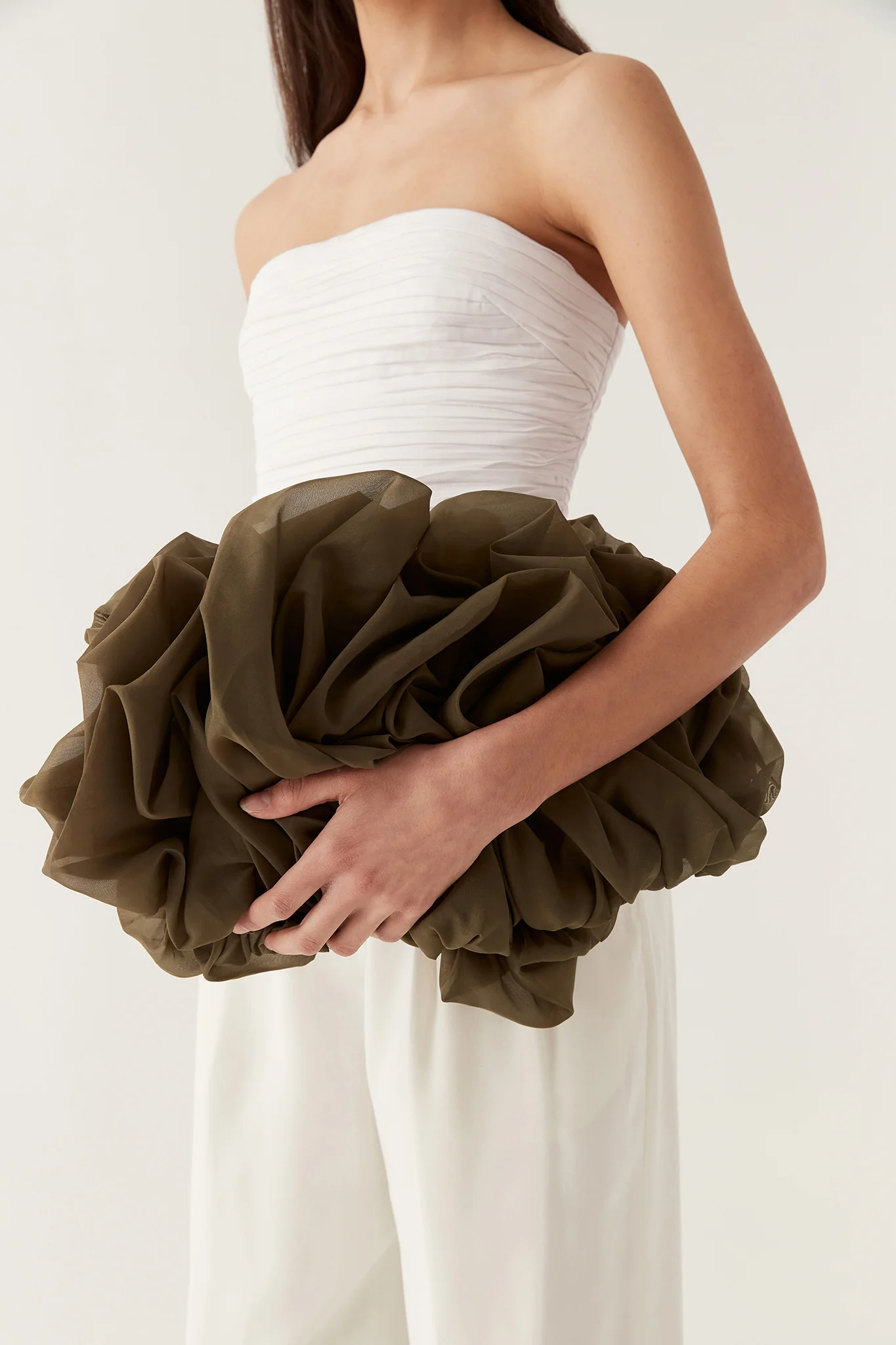 Alana Organza Ruffle Clutch