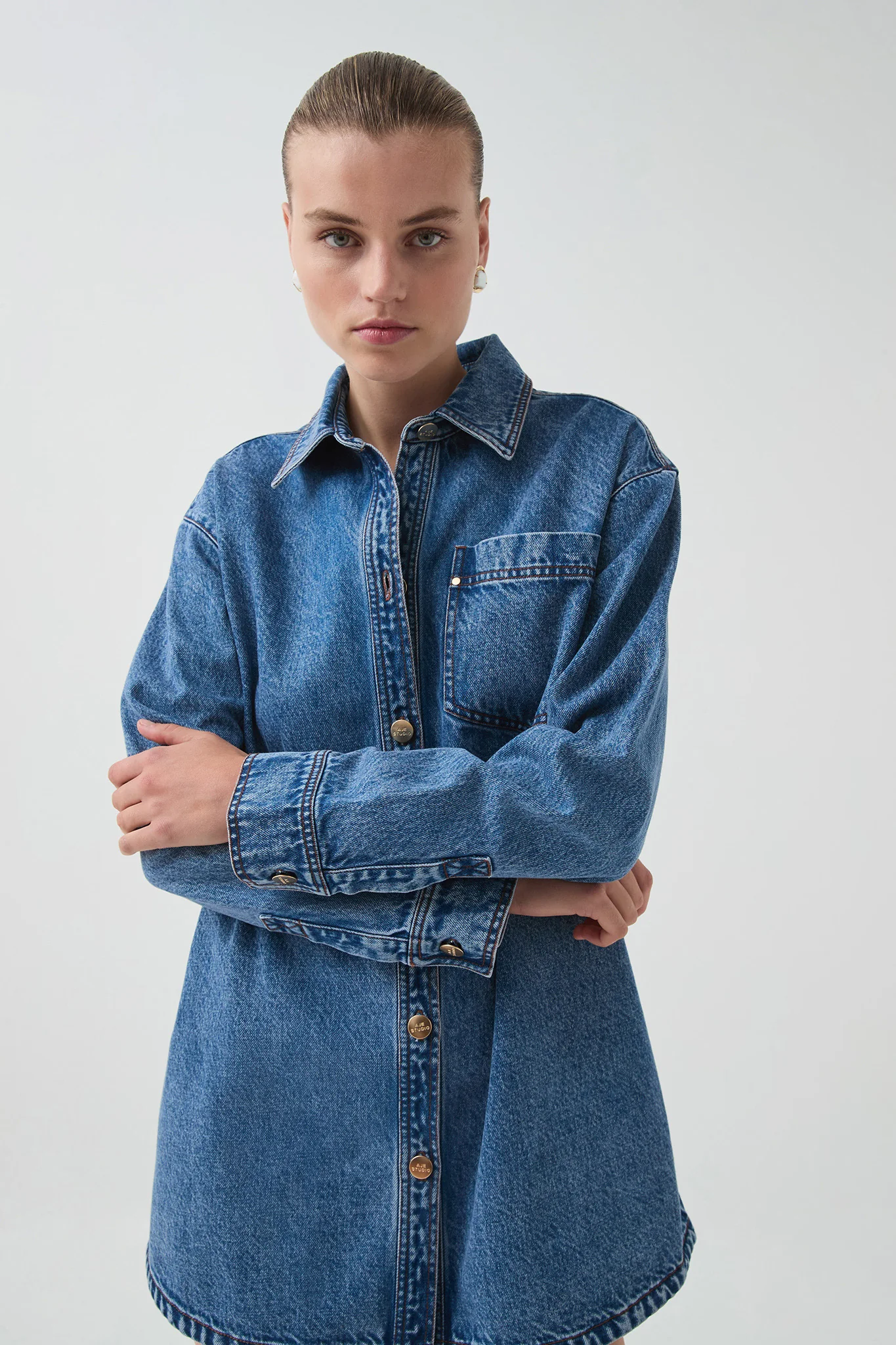 Blues Denim Shirt Dress