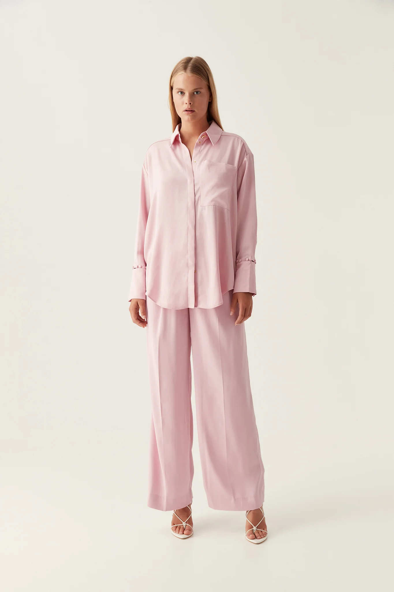Riddle Buttoned Crepe Shirt