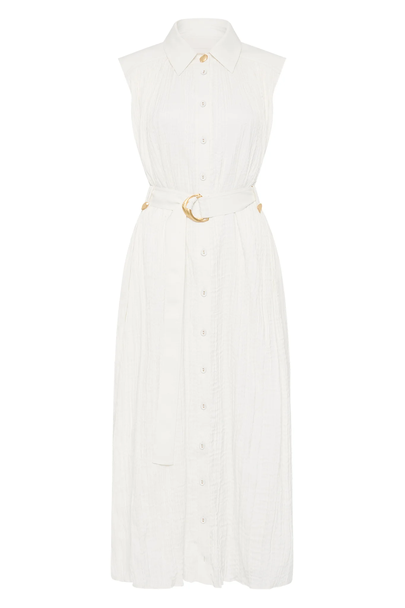 Risen Crushed Pleat Midi Dress