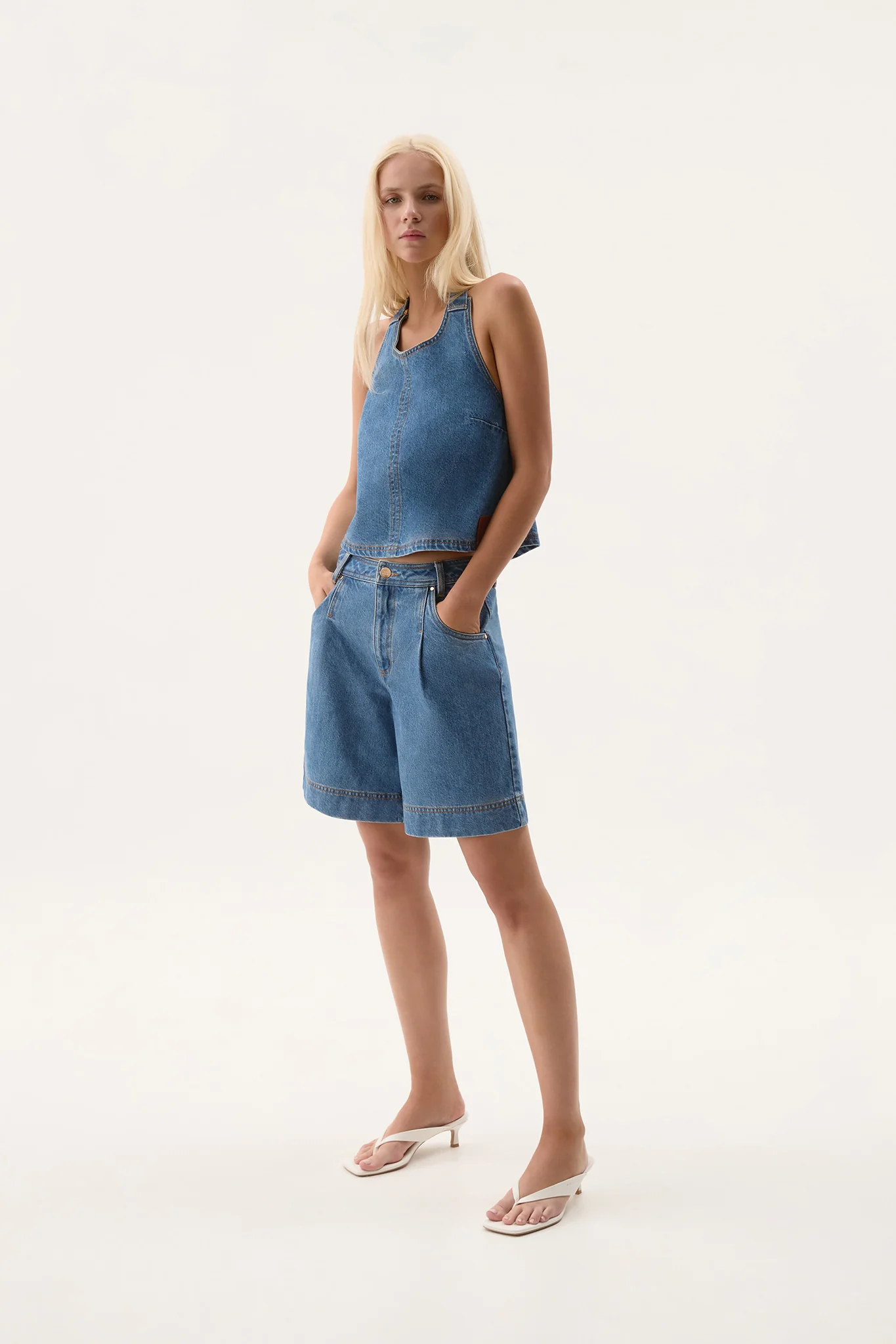 Flynn Longline Denim Short