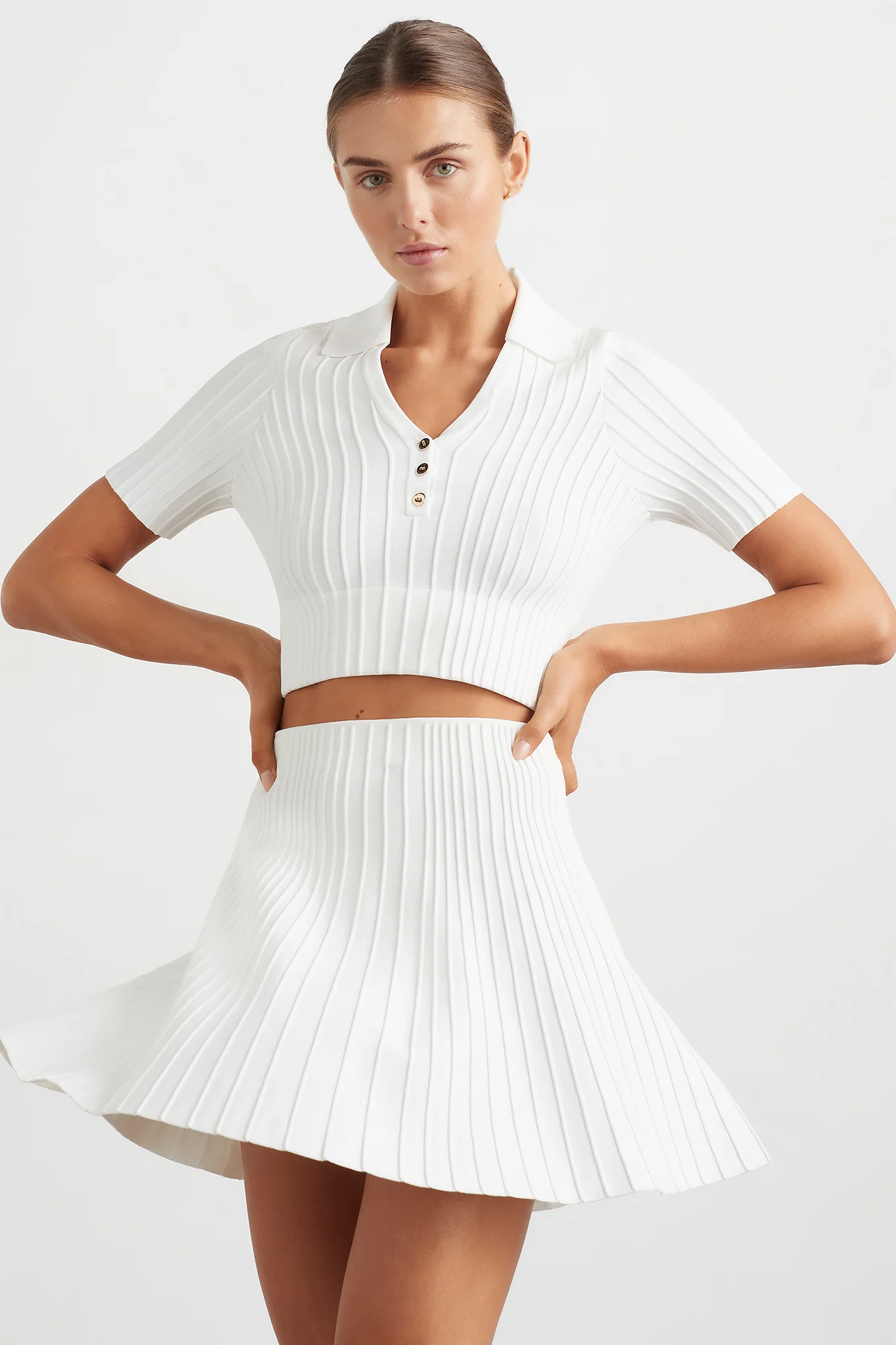 Knitted Polo Top 341