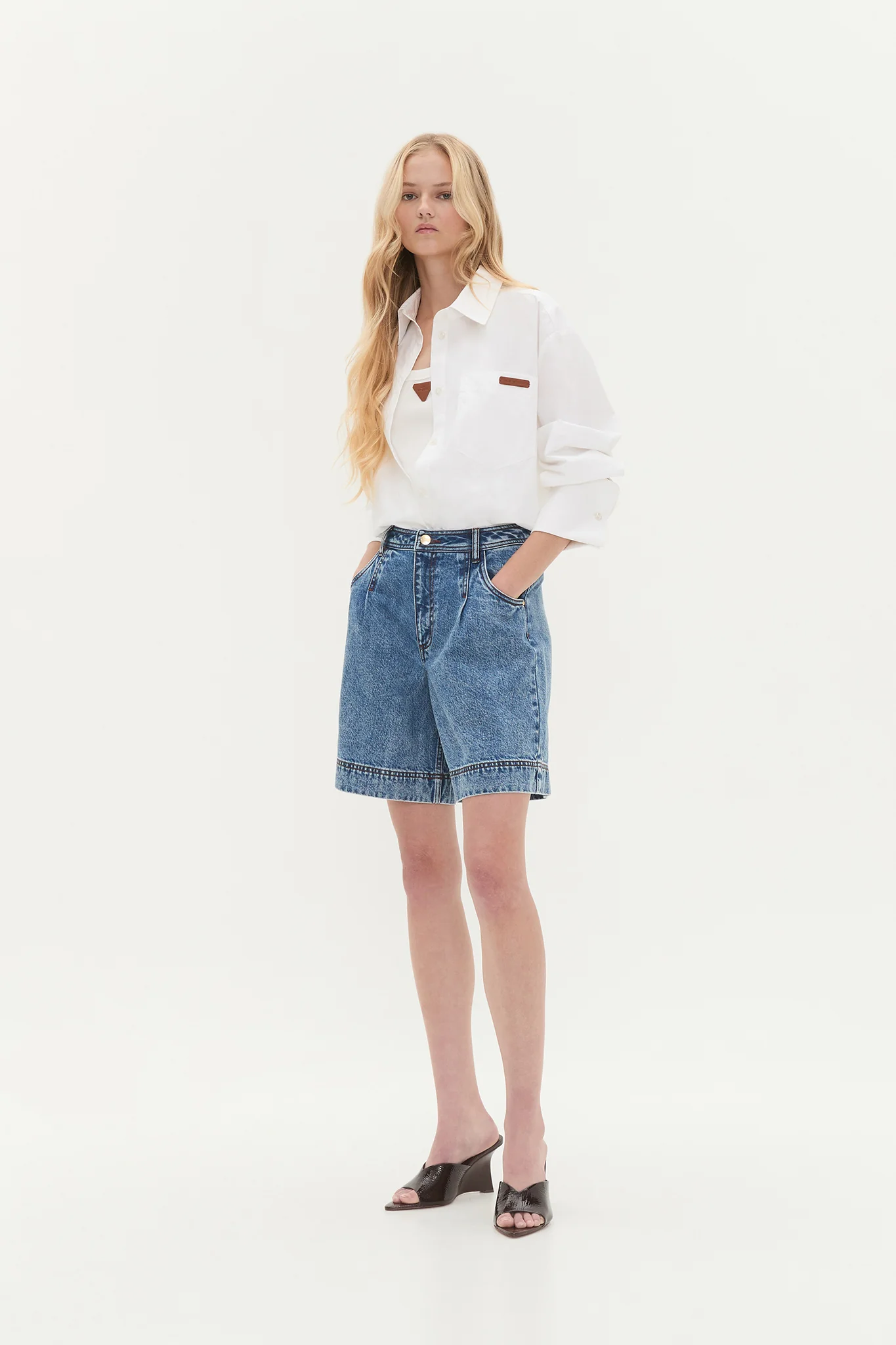 Flynn Longline Denim Short
