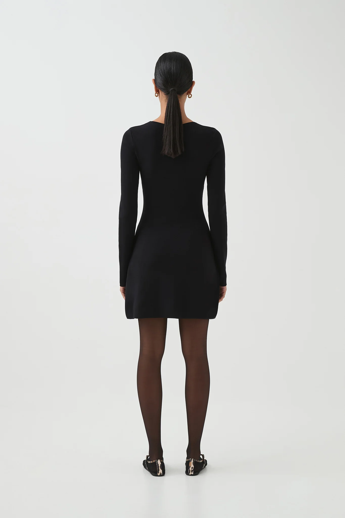 Core Knit Logo Long Sleeve Dress