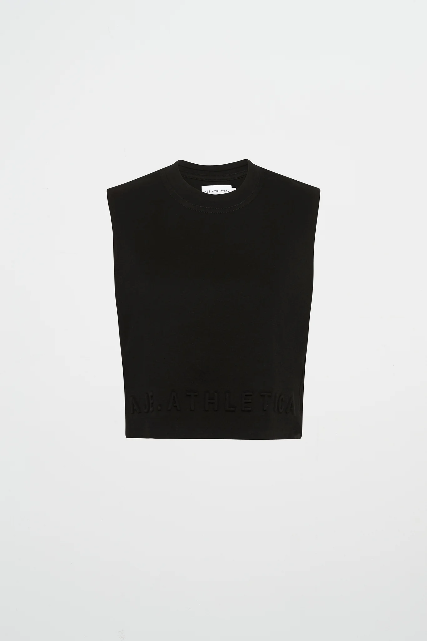 Cropped Embossed Signature Logo Tank 106