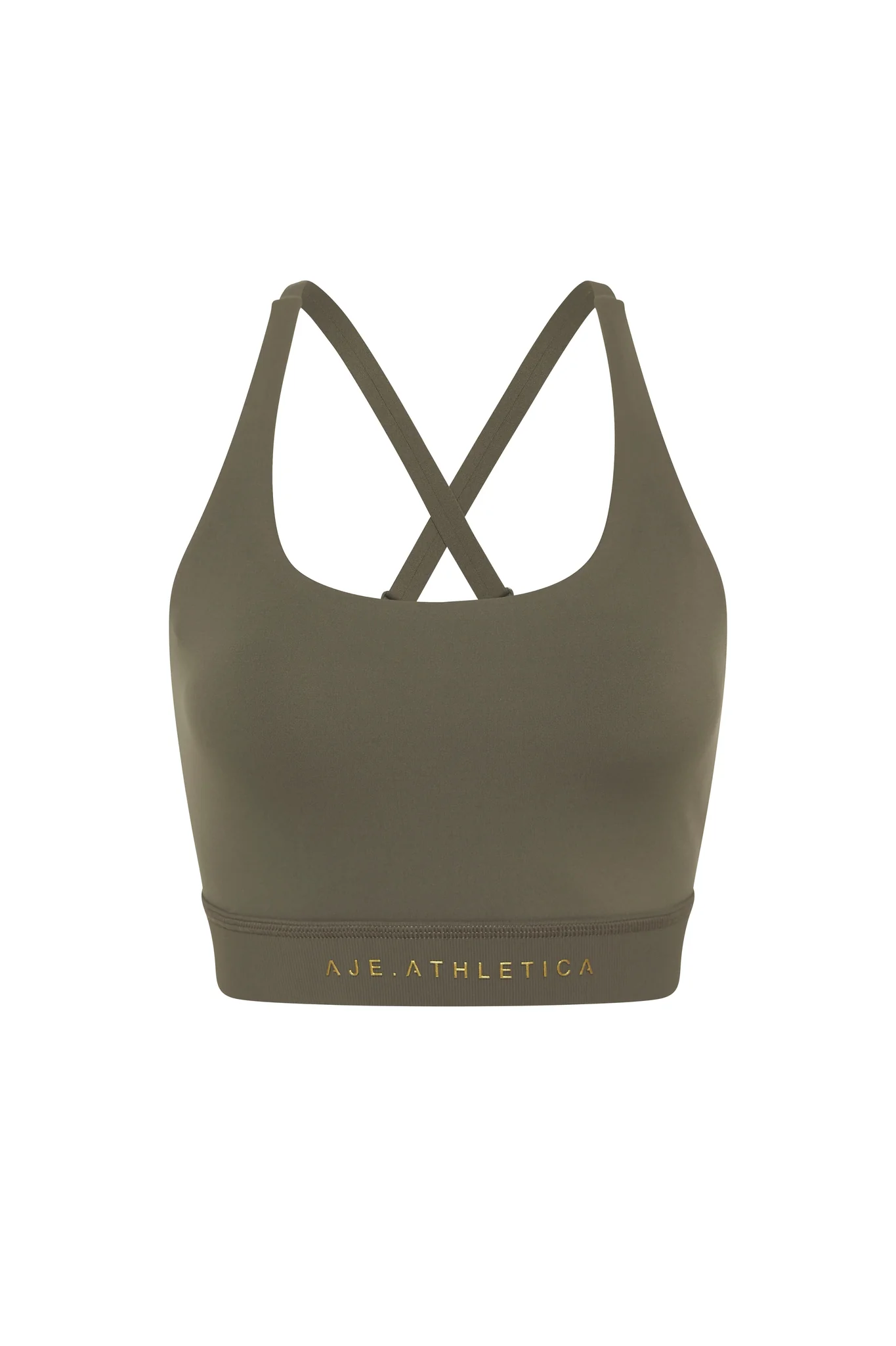 Adjustable Strap Ribbed Cross Back Sports Bra 322