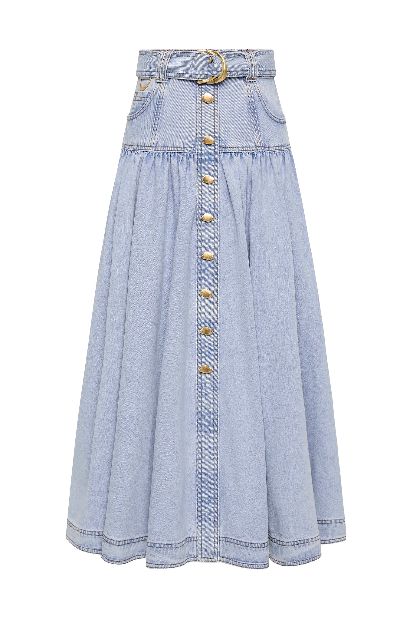 Elena Denim Midi Skirt